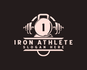 Power Lifting Gym Equipment logo design