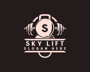 Power Lifting Gym Equipment logo design