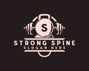 Power Lifting Gym Equipment logo design