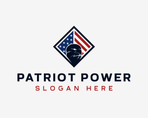 Patriotic Eagle Flag logo design