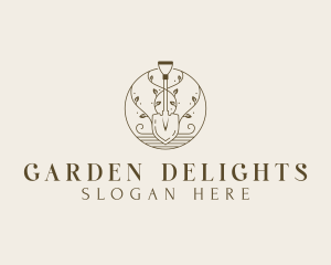 Garden Shovel Plant logo design