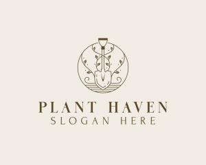 Garden Shovel Plant logo design