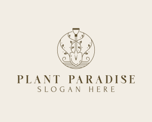 Garden Shovel Plant logo design