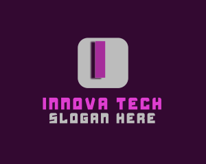 Futuristic Cube Tech logo design