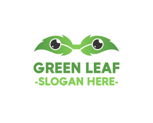 Eco Leaf Eyes logo design