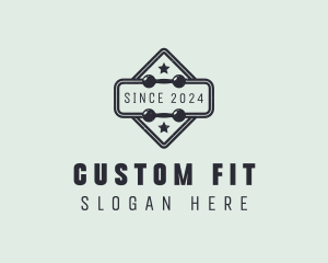 Crossfit Fitness Gym Dumbbell logo design