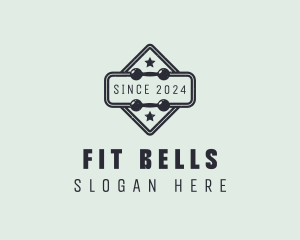 Crossfit Fitness Gym Dumbbell logo design