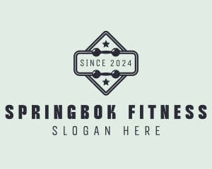 Crossfit Fitness Gym Dumbbell logo design