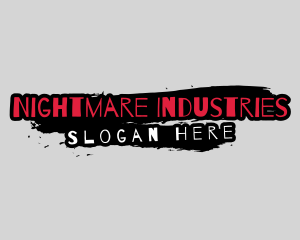 Scary Horror Brush logo design