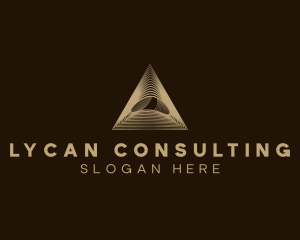 Geometric Triangle Pyramid  logo design