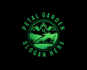 House Lawn Mower Landscaping logo design