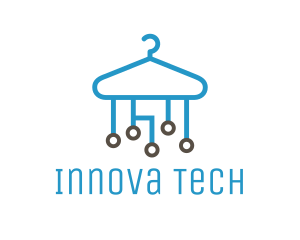 Tech Clothes Hanger logo design