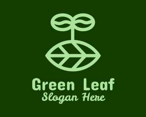 Organic Leaf Sprout logo
