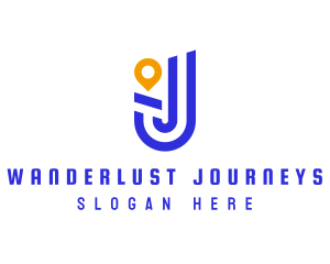 Location Pin Letter J Logo