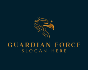 Luxurious Golden Eagle logo design