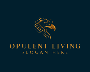 Luxurious Golden Eagle logo design