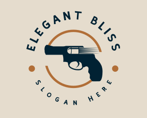 Pistol Firing Emblem Logo