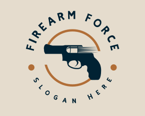 Pistol Firing Emblem logo design