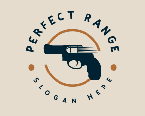 Pistol Firing Emblem logo design