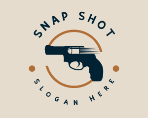 Pistol Firing Emblem logo design