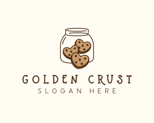 Cookie Heart Jar logo design