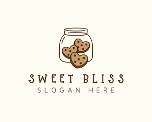 Cookie Heart Jar logo design