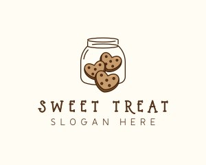 Cookie Heart Jar logo design