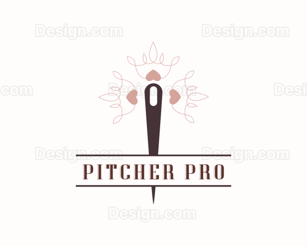 Sew Needle Seamstress Logo