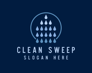 Cleaning Water Droplet logo design