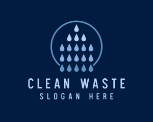 Cleaning Water Droplet logo design