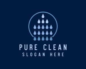 Cleaning Water Droplet logo design