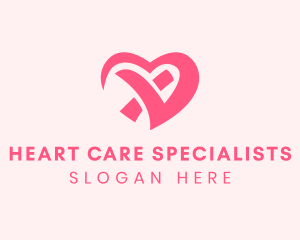 Modern Pink Heart logo