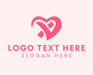 Cardiovascular - Modern Pink Heart logo design