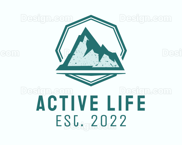 Rustic Iceberg Mountain Logo