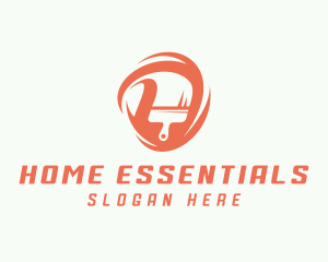 Paintbrush Home Renovation  logo design