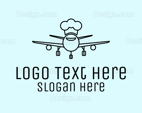 Line Art Airline Chef Logo