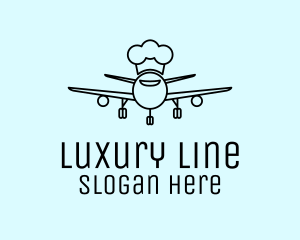 Line Art Airline Chef  logo design