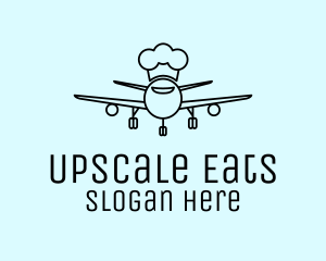 Line Art Airline Chef  logo design