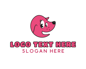 Pink Cute Dog logo