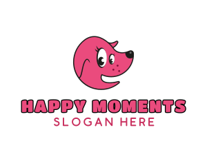 Pink Cute Dog logo design