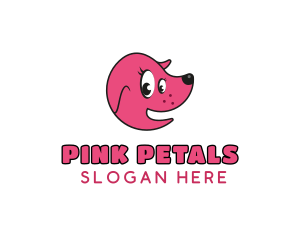 Pink Cute Dog logo design