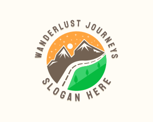 Travel Mountain Road logo design