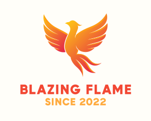 Burning Phoenix Bird logo design