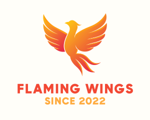 Burning Phoenix Bird logo design