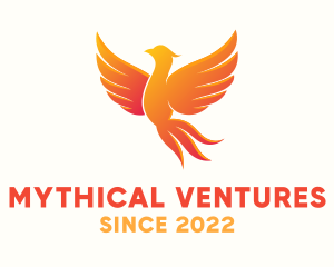 Burning Phoenix Bird logo design