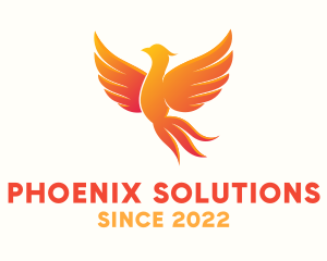 Burning Phoenix Bird logo design