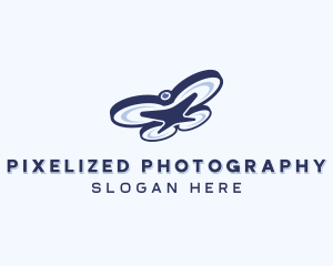 Quadcopter Aerial Drone logo design