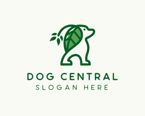 Leaf Ears Dog logo design