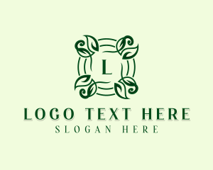 Botanical Garden Leaves Logo