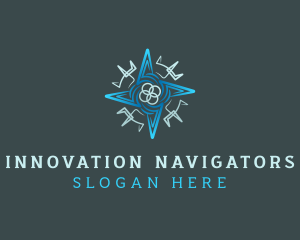 Modern Navigator Compass logo design